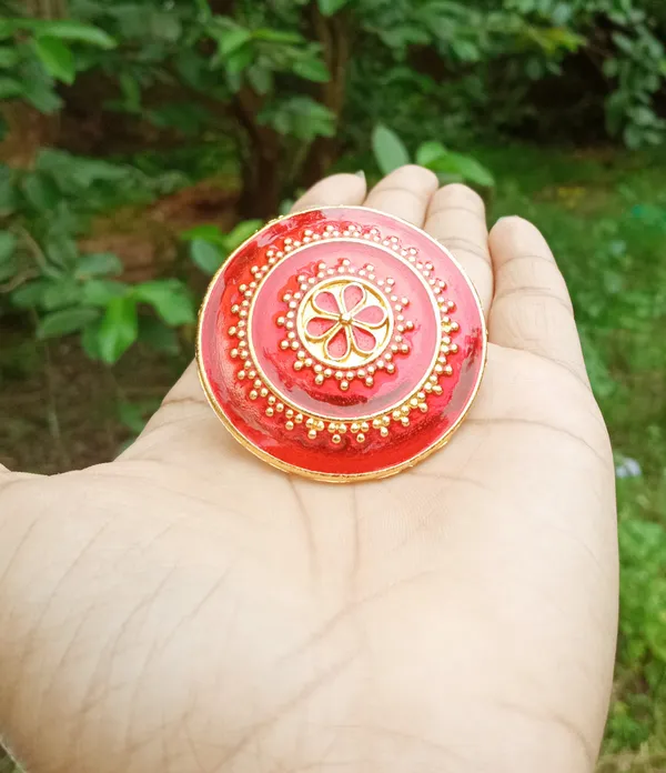 Assamese_Traditional_Copper_Gold_Plated_Red_Colour_Finger-Ring_For_Girls_&_Women